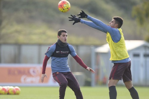 allenamento-roma--iago falque emerson palmieri