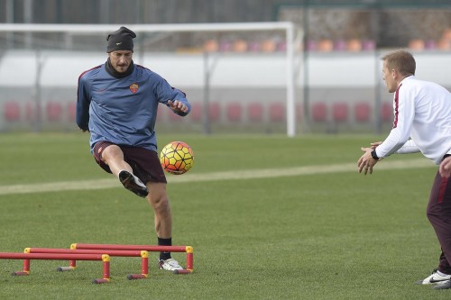 allenamento roma -totti