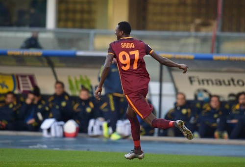 chievo-roma-sadiq gol esultanza