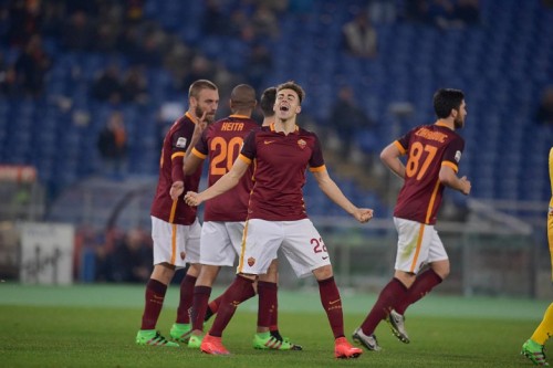 -roma-frosinone-el shaarawy gol esultanza00