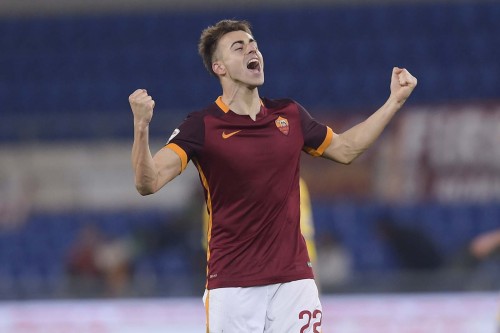 roma-frosinone.-el shaarawy gol esultanza