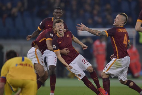 roma_frosinone-el shaarawy derossi nainggolan rudiger gol esultanza