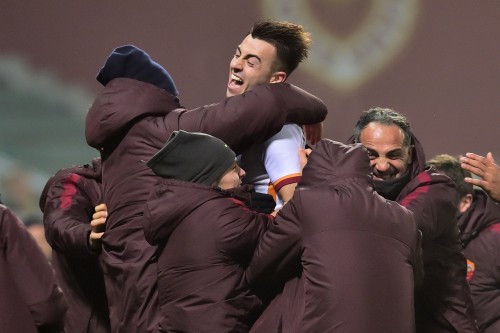 sassuolo-roma-el shaarawy gol esultanza