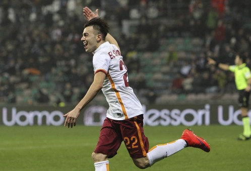 sassuolo-roma-el shaarawy gol esultanza