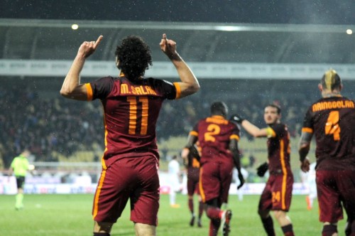 carpi-roma-salah gol esultanza