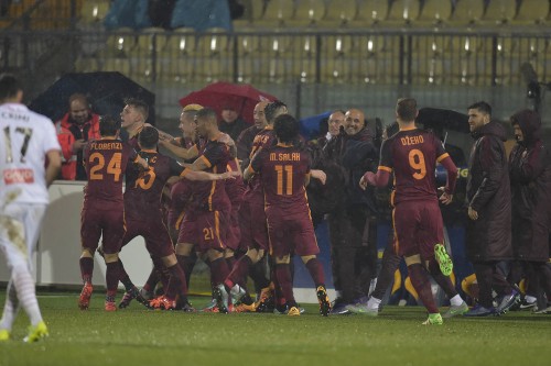 carpi-roma_digne florenzi pjanic vainqueur dzeko salah gol esultanza