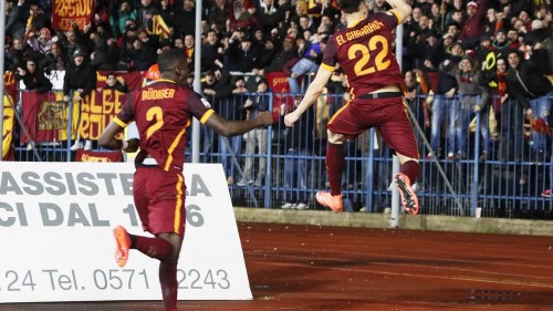 empoli-roma-el-shaarawy-rudiger-gol-esultanza