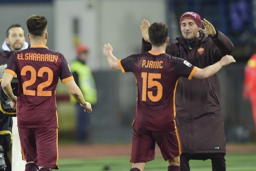 empoli-roma-pjanic torosidis el shaarawy gol esultanza