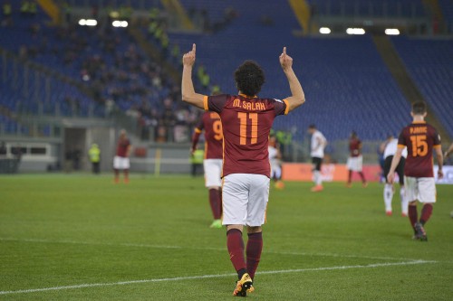 roma--palermo-salah gol esultanza