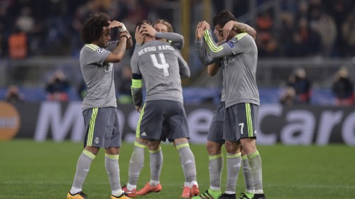 roma-real madrid-cristiano ronaldo marcelo gol esultanza