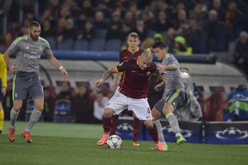 roma-real madrid-nainggolan james rodriguez