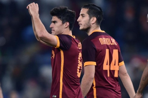 roma-sampdoria--perotti manolas gol esultanza