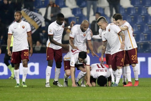 roma_sassuolo-salah keita zukanovic maicon rudiger nainggolan el shaarawy gol esultanza