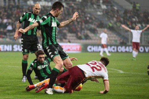 sassuolo-roma-acerbi moviola el shaarawy