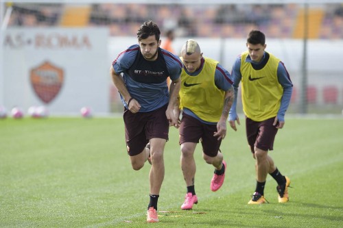 allenamento-roma-manolas nainggolan perotti