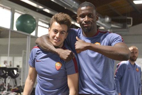 allenamento-roma-rudiger el shaarawy palestra