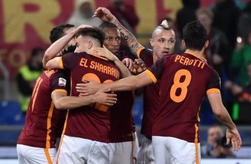 roma-fiorentina__el shaarawy perotti nainggolan salah keita gol esultanza