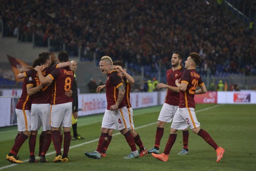 roma_fiorentina-salah pjanic perotti nainggolan el shaarawy manolas gol esultanza