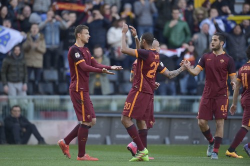 udinese-roma-dzeko keita manolas gol esultanza