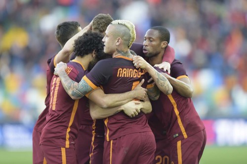 udinese-roma-dzeko keita salah nainggolan gol esultanza