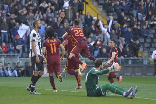 udinese-roma-dzeko salah florenzi el shaarawy gol esultanza