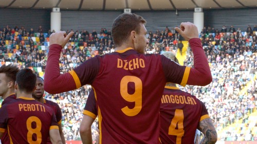 udinese-roma_dzeko gol esultanza