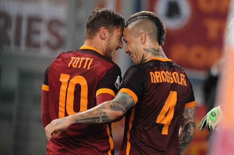 roma-torino-totti-gol esultanza nainggolan