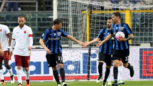 atalanta-roma_borriello d'alessandro gol esultanza