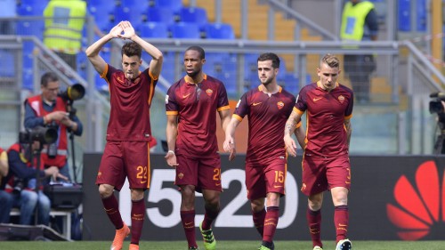 lazio-roma-el shaarawy digne pjanic keita gol esultanza