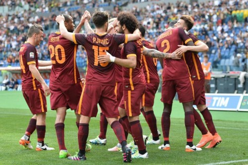 lazio-roma-el shaarawy rudiger salah pjanic keita florenzi gol esultanza