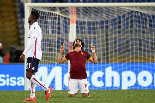 roma-bologna-salah gol esultanza0