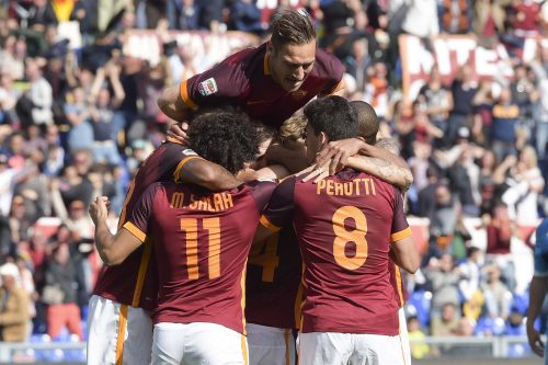 roma-napoli-nainggolan salah perotti gol esultanza