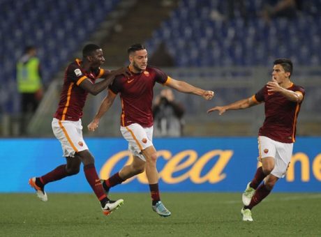 roma-torino-perotti rudiger manolas gol esultanza