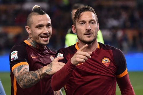 roma-torino-totti nainggolan gol esultanza