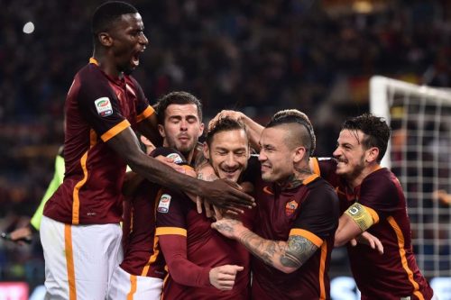 roma-torino-totti pjanic nainggolan florenzi rudiger gol esultanza