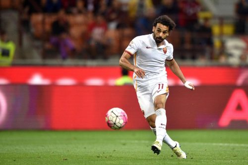 Foto LaPresse - Massimo Paolone14/05/2016 Milano ( Italia)Sport CalcioMilan - RomaCampionato di Calcio Serie A TIM 2015 2016 - Stadio "Giuseppe Meazza"Nella foto: Mohamed Salah realizza un gol Photo LaPresse - Massimo Paolone14 May 2016 Milan ( Italy)Sport SoccerMilan - RomaItalian Football Championship League A TIM 2015 2016 - "Giuseppe Meazza" Stadium In the pic: Mohamed Salah scores a goal