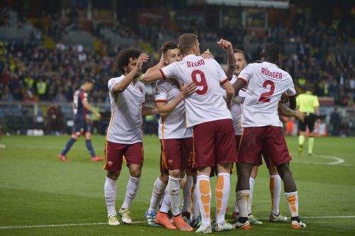 2genoa_roma_el shaarawy dzeko salah rudiger totti gol esultanza
