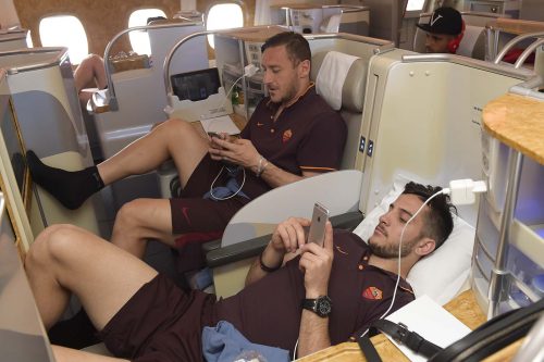 partenza roma totti manolas
