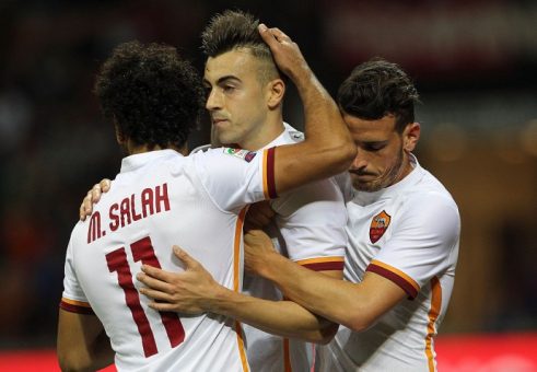 milan-roma-salah florenzi el shaarawy gol esultanza