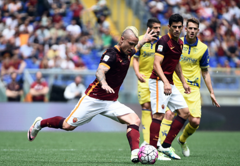 roma-chievo-nainggolan tiro