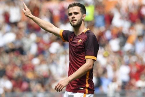 roma-chievo-pjanic gol esultanza