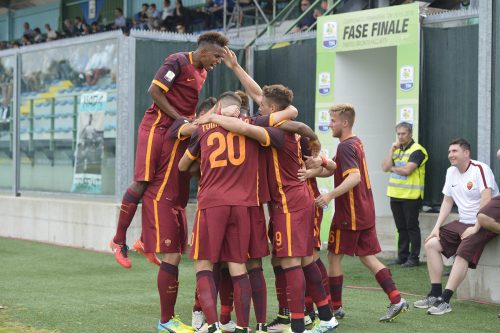 roma virtus entella primavera-ponce gol esultanza 1 squadra