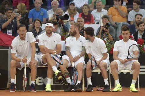 tennis-internazionali-totti zukanovic el shaarawy de rossi pjanic