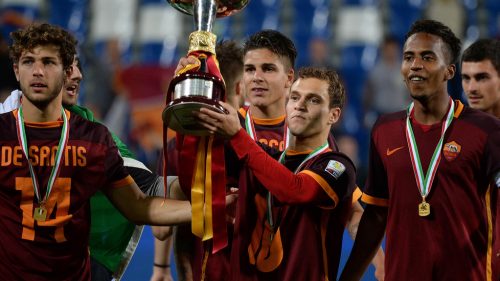 1roma-juve_primavera_di livio vasco de santis festa esultanza squadra