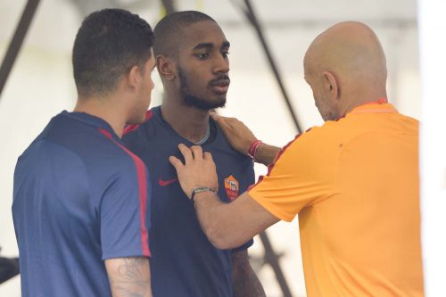pinzolo-allenamento-roma-gerson spalletti emerson palmieri