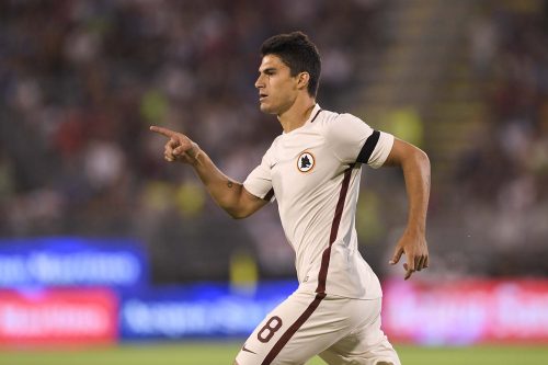 cagliari-roma-perotti gol esultanza