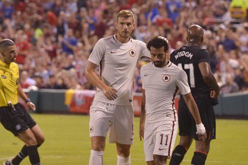 roma liverpool esultanza dzeko salah