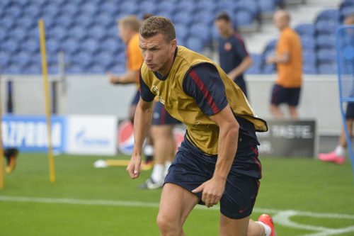 allenamento roma dzeko