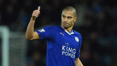 LEICESTER, ENGLAND - DECEMBER 29: Gokhan Inler of Leicester City gives a thumbs up during the Barclays Premier League match between Leicester City and Manchester City at The King Power Stadium on December 29, 2015 in Leicester, England. (Photo by Michael Regan/Getty Images)