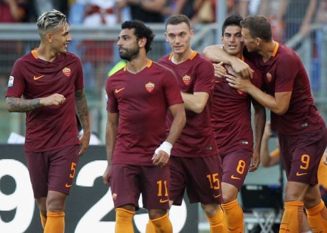 roma-udinese-perotti dzeko salah paredes vermaelen gol esultanza
